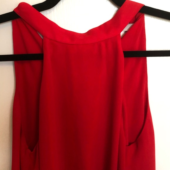 Zara Red Halter-Neck Blouse with Tie-Up Back - Picture 6 of 8